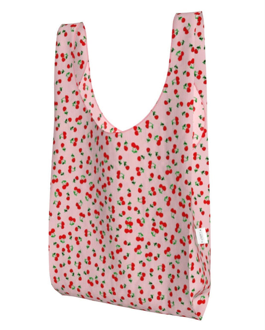 Painted Cherry Parachute Shopper Bag