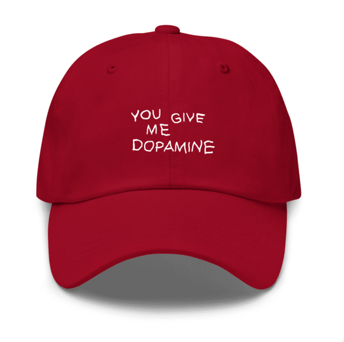 Dopamine Embroidered Slogan Cap