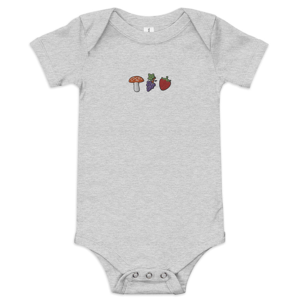 Embroidered Fruit Baby short sleeve one piece