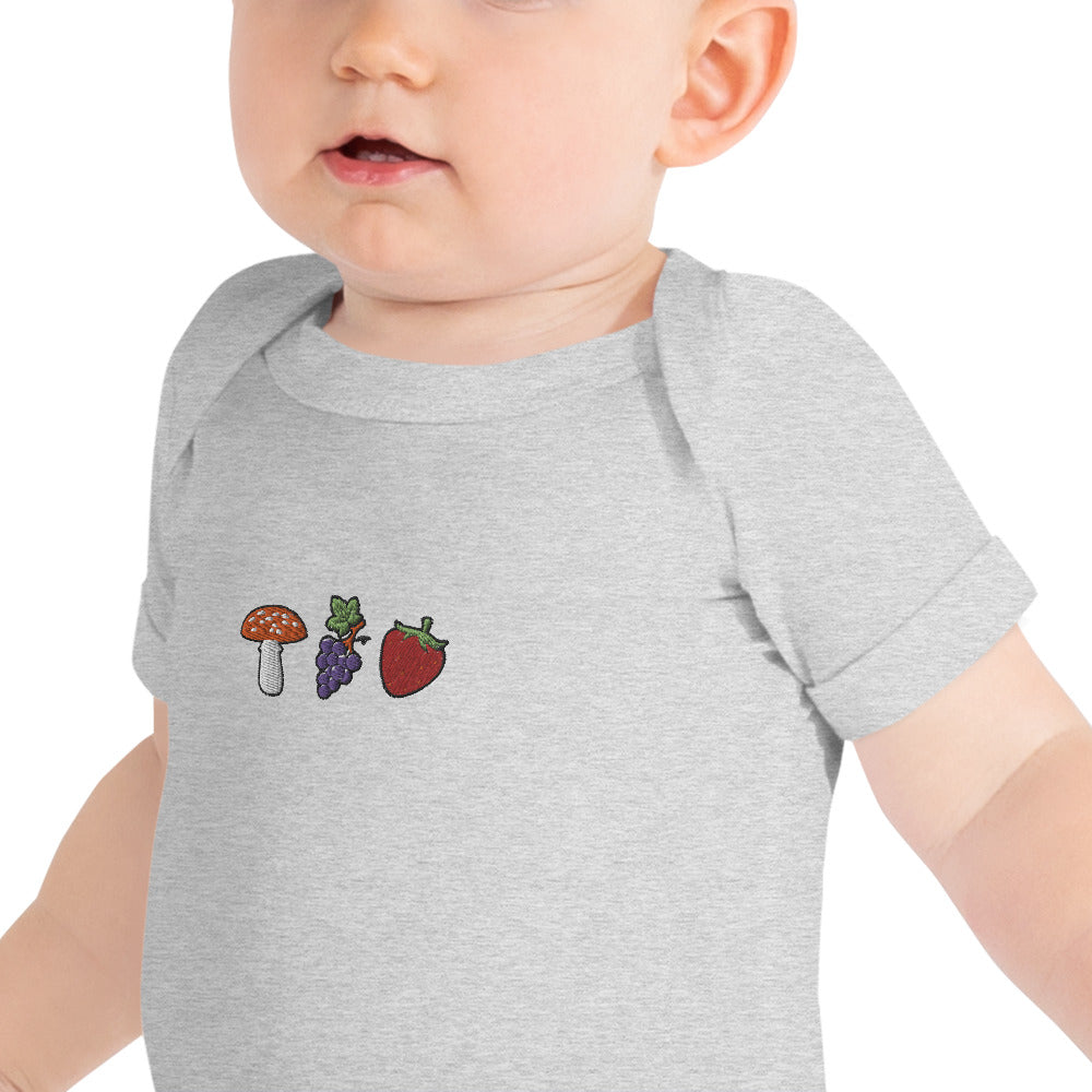 Embroidered Fruit Baby short sleeve one piece
