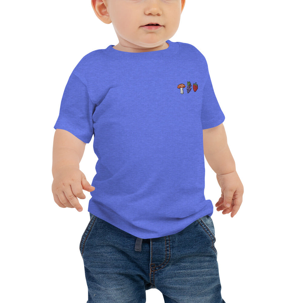 Embroidered Fruit Baby Jersey Short Sleeve Tee
