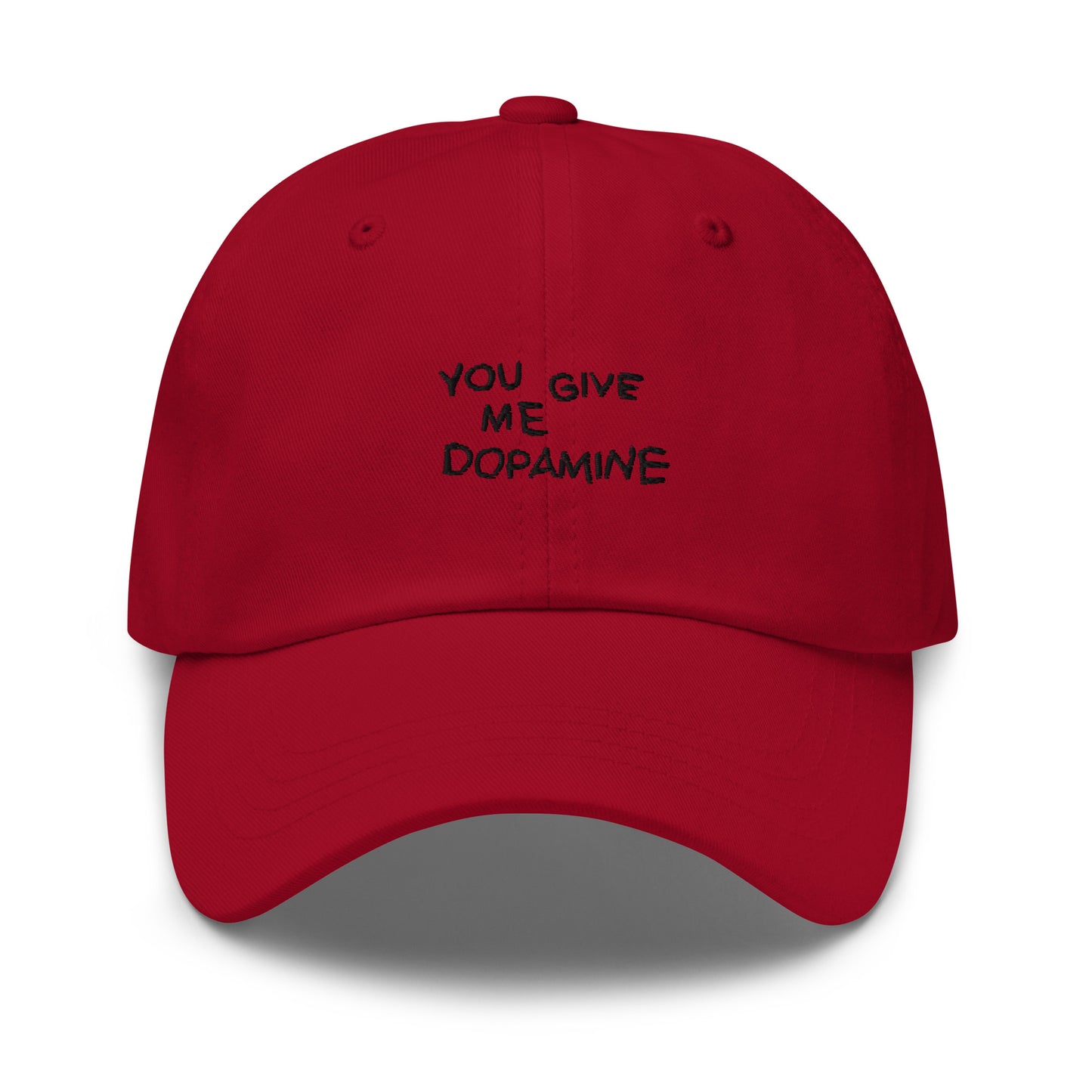 Dopamine Embroidered Slogan Organic Cap