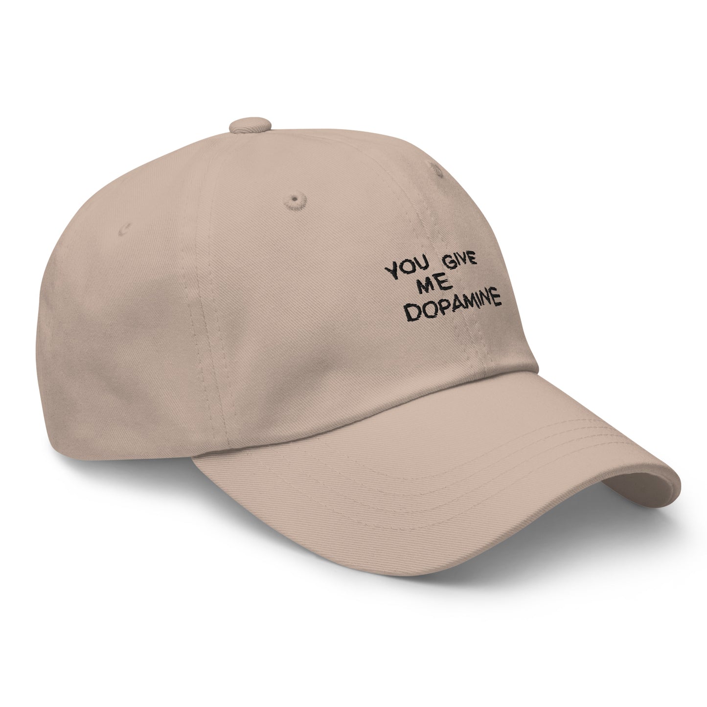 Dopamine Embroidered Slogan Organic Cap