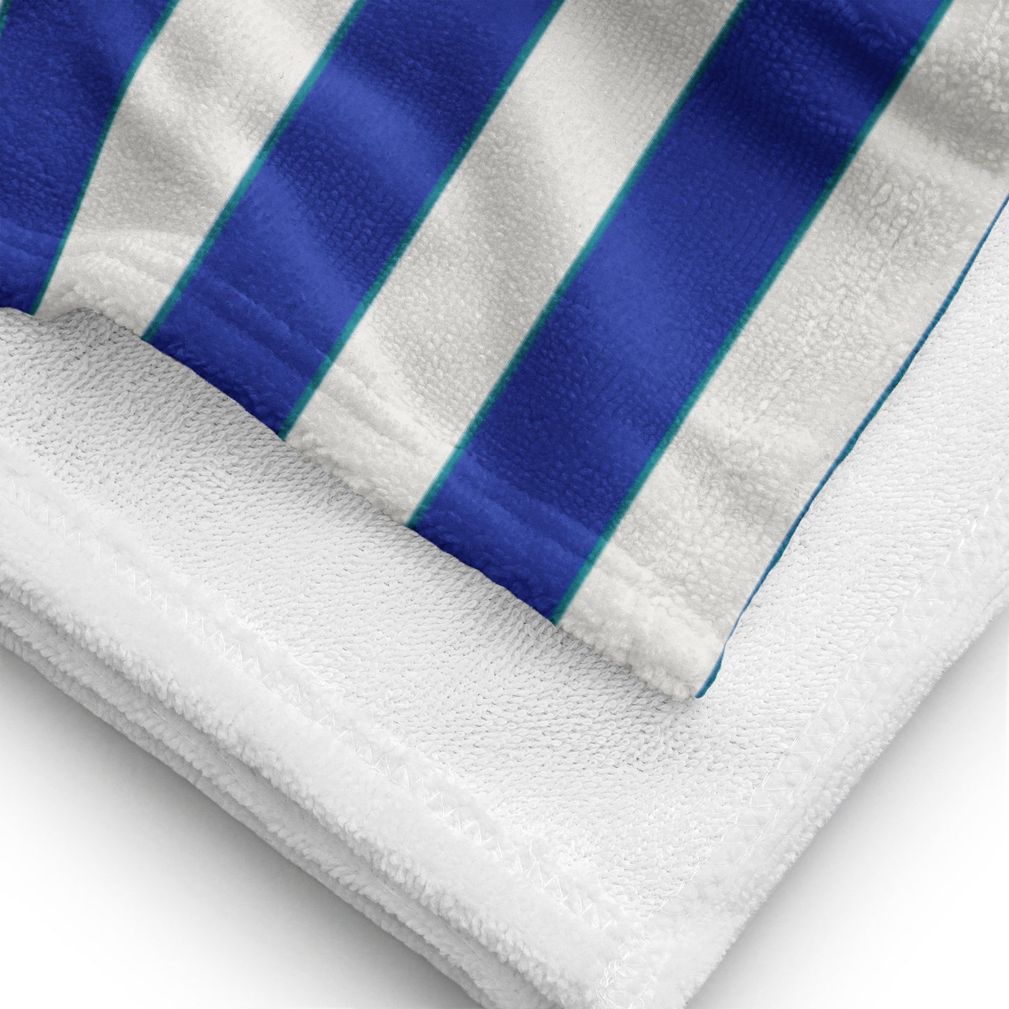 Striped Bath and Beach Towel in Klein Blue