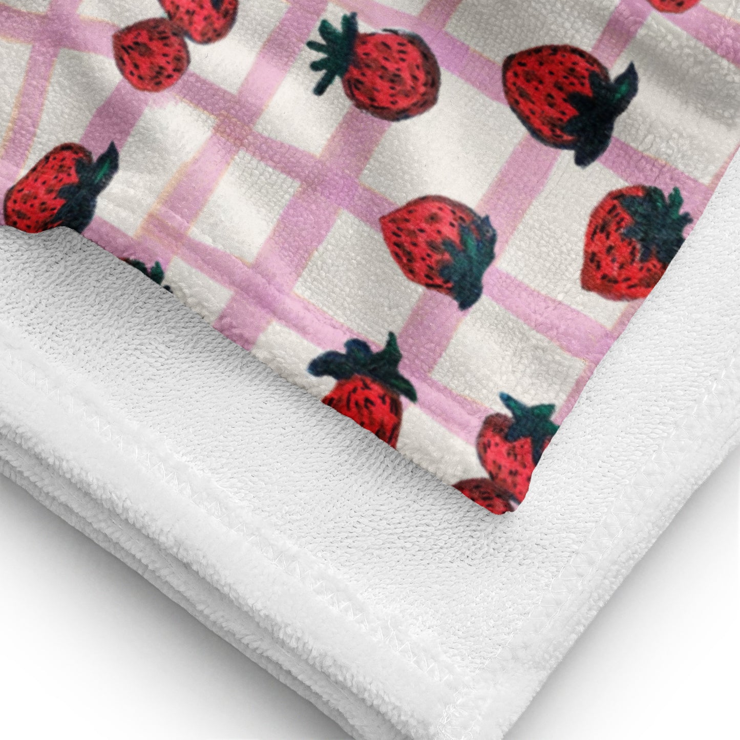 Strawberry Print Bath and Beach Towel