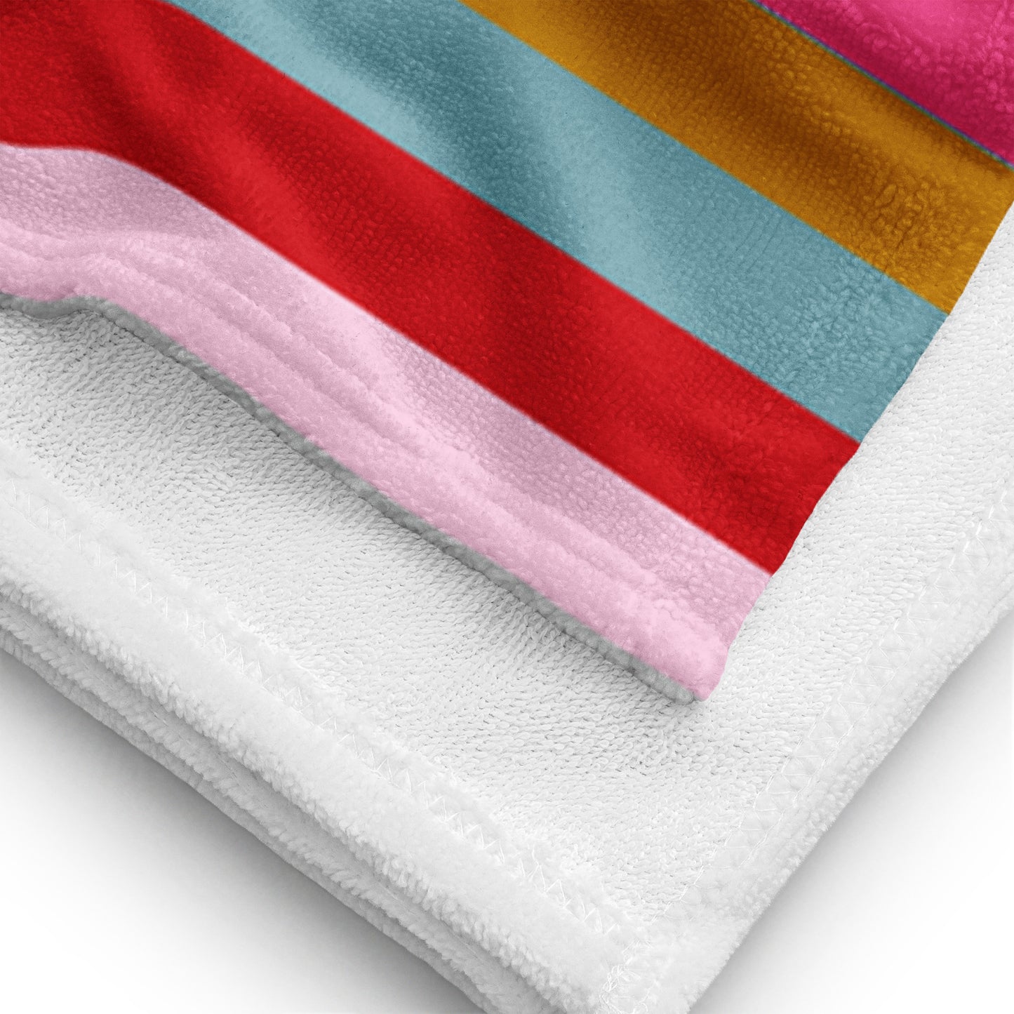 Multicoloured Stripe Beach and Bath Towel