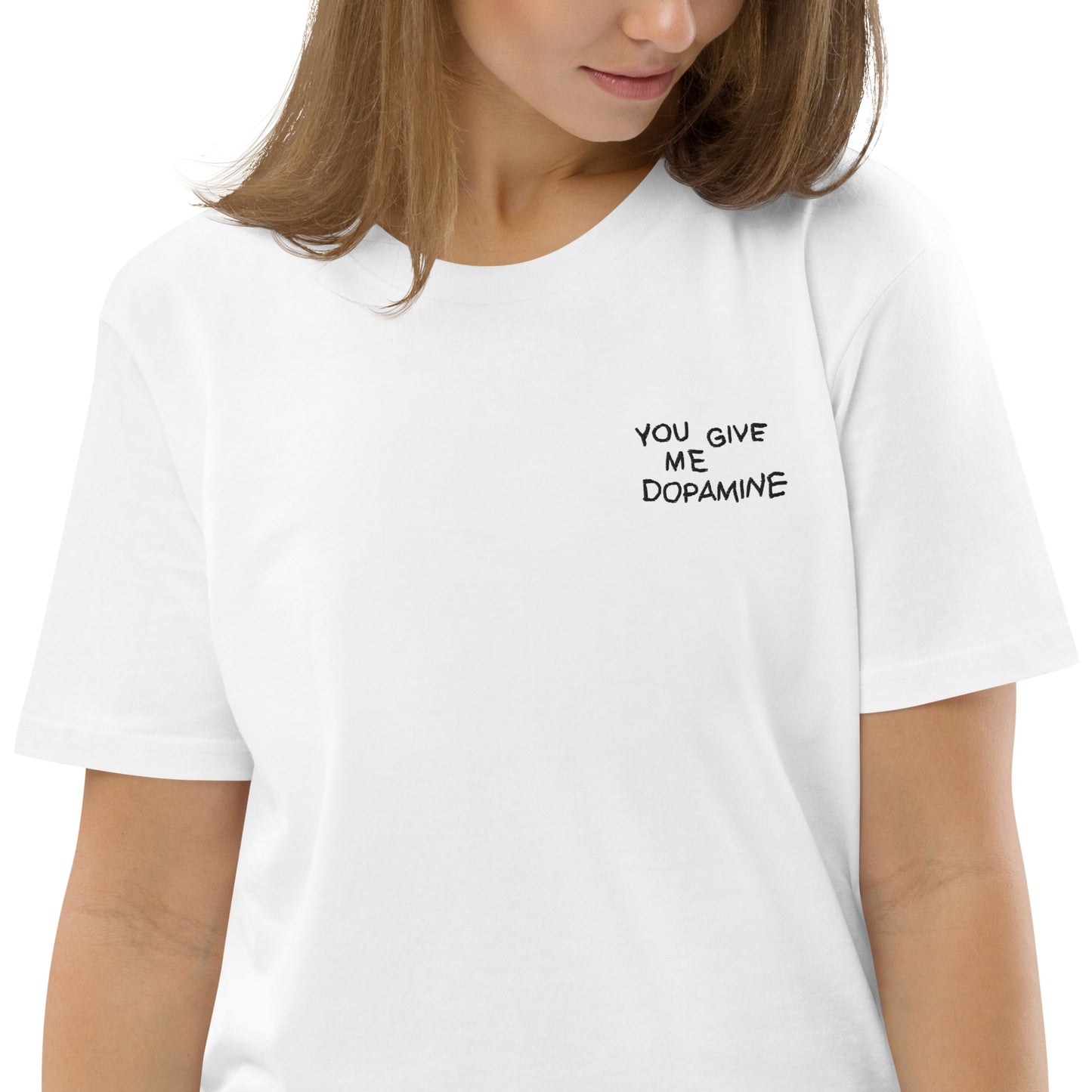 Dopamine Embroidered Unisex Organic Cotton T-shirt