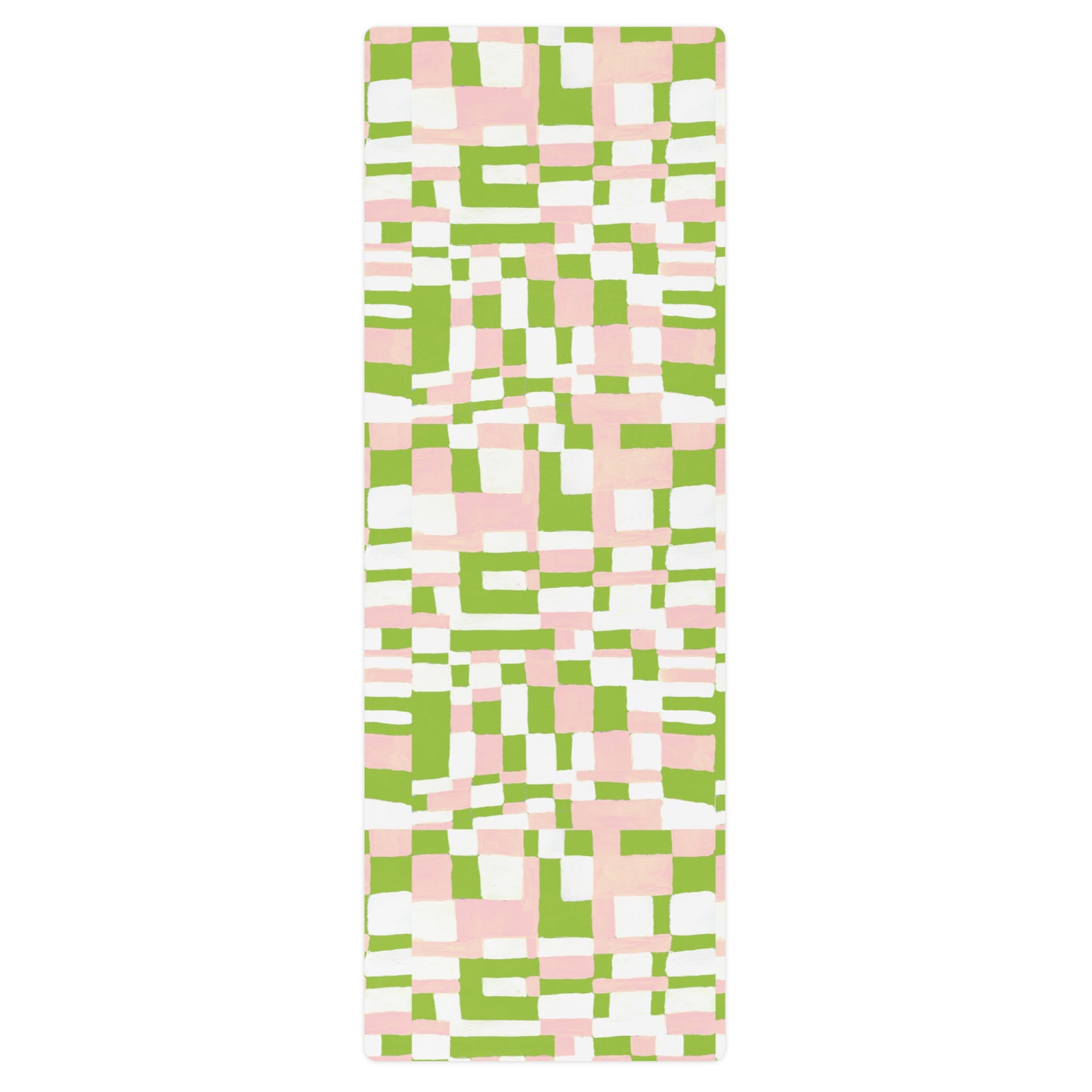 Checkered Yoga mat in Green and PInk