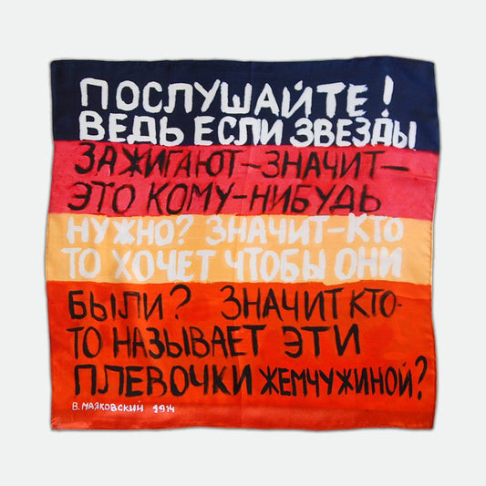 Mayakovsky Poem Silk Scarf