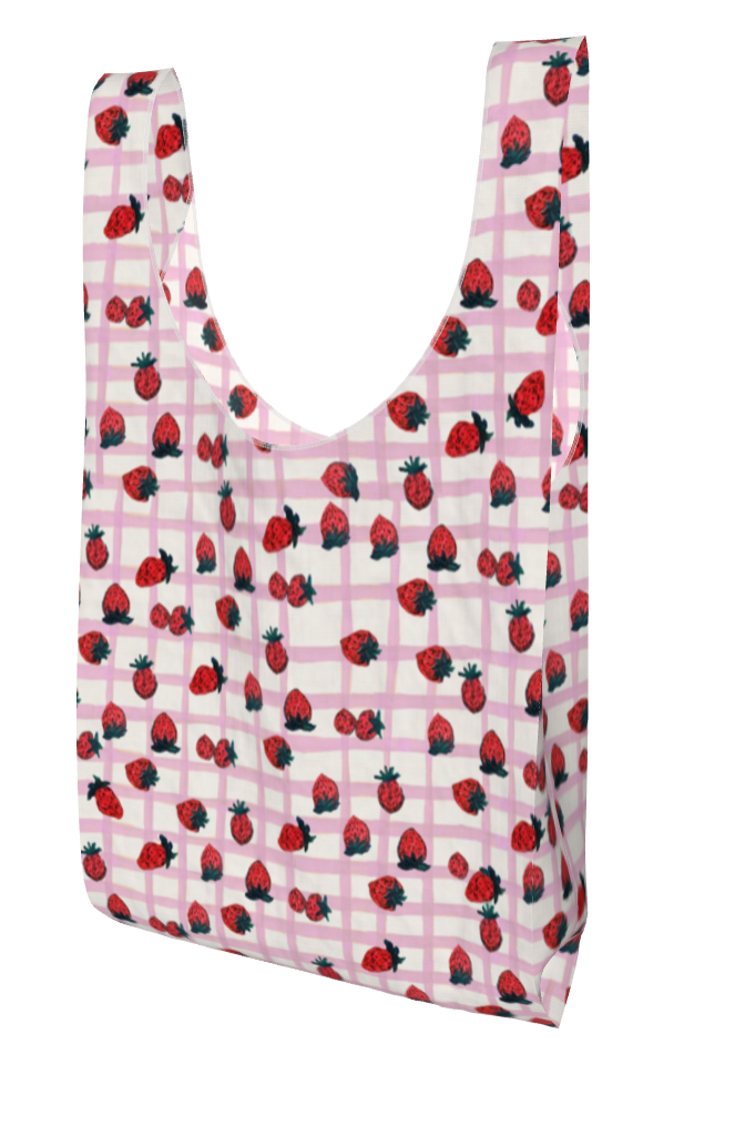 British Strawberries. Parachute All Over Print Shopper Bag