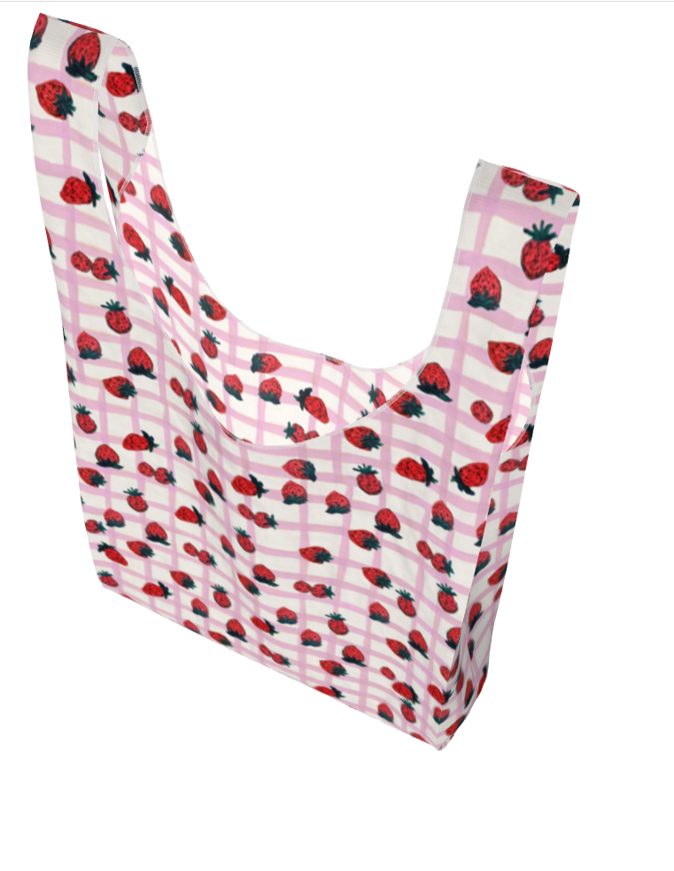 British Strawberries. Parachute All Over Print Shopper Bag