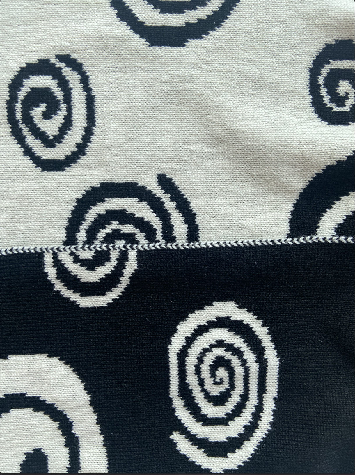 Louise Spiral Cashmere and Wool Scarf in Monochrome