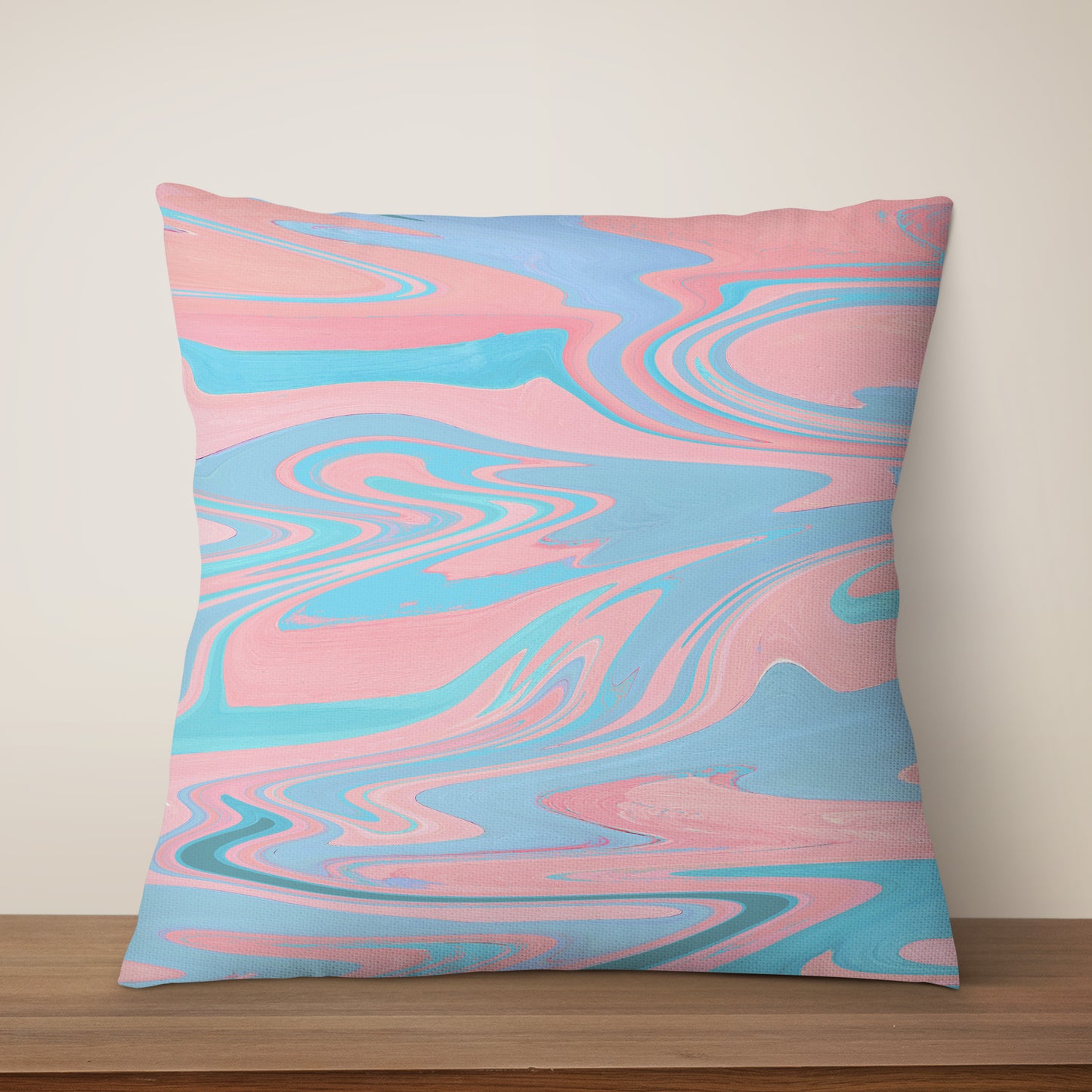 Trippy Stripe Linen Look Canvas Cushion