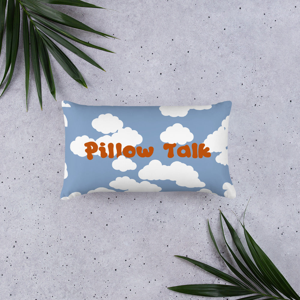 Pillow Talk Cloud Linen Look Canvas Cushion