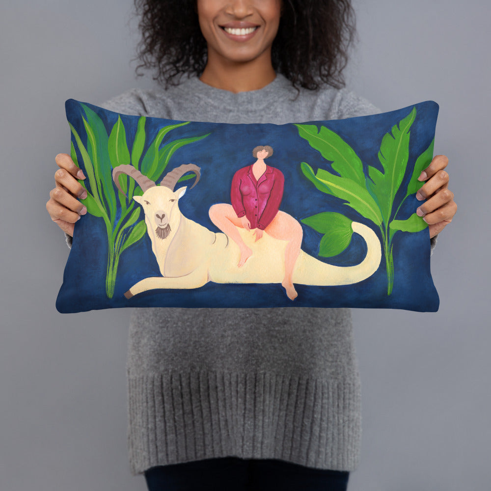 Capricorn Zodiac Sign Canvas Pillow