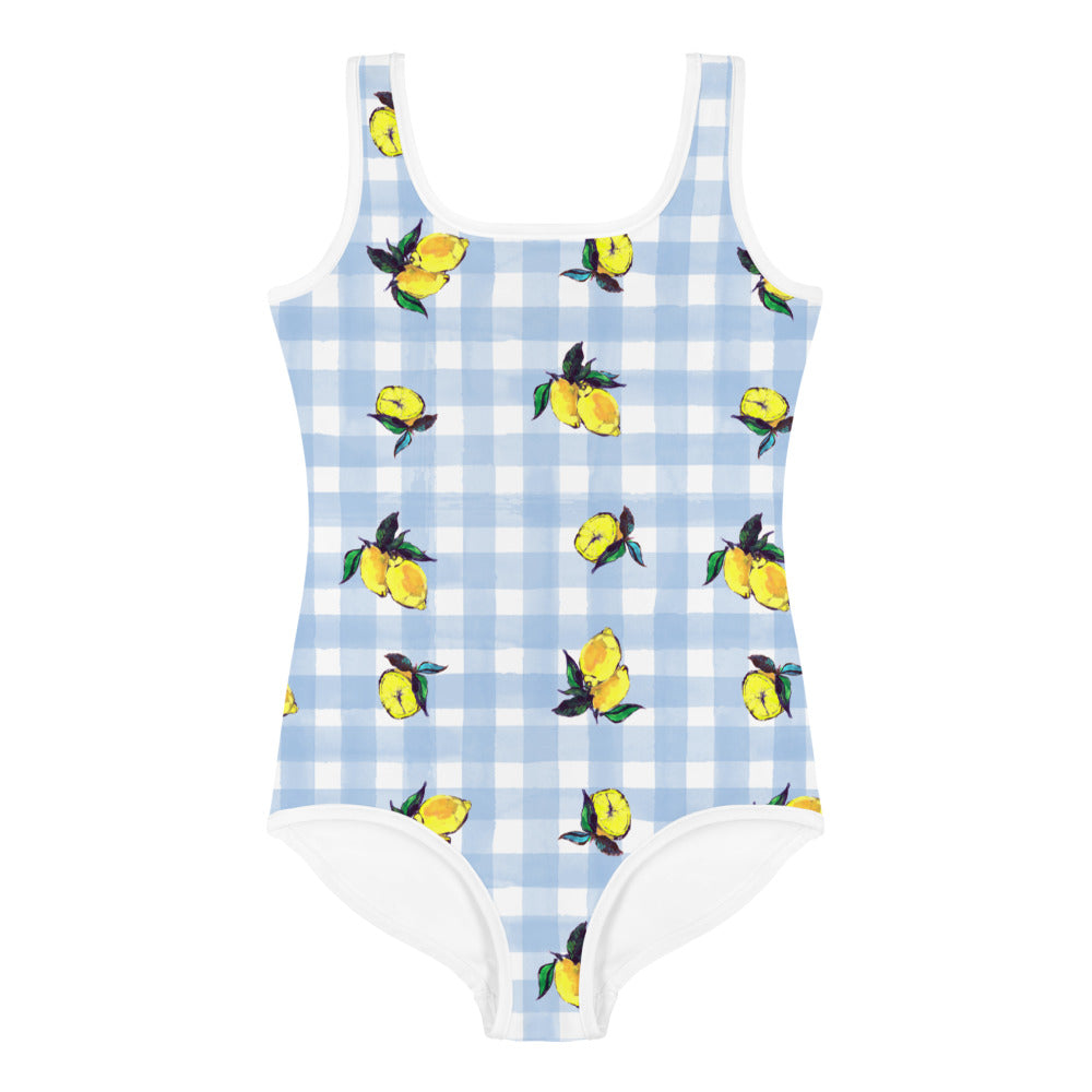 lemon Printed All-Over Print Kids Swimsuit