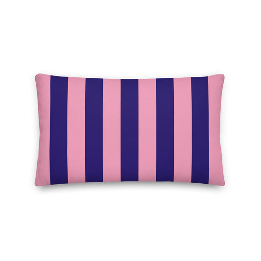 Wide Stripe Premium  Linen Look Pillow