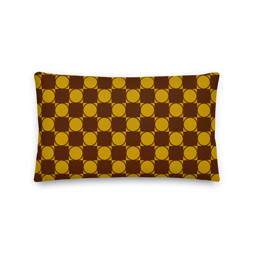 Checkered Linen Look Cushion