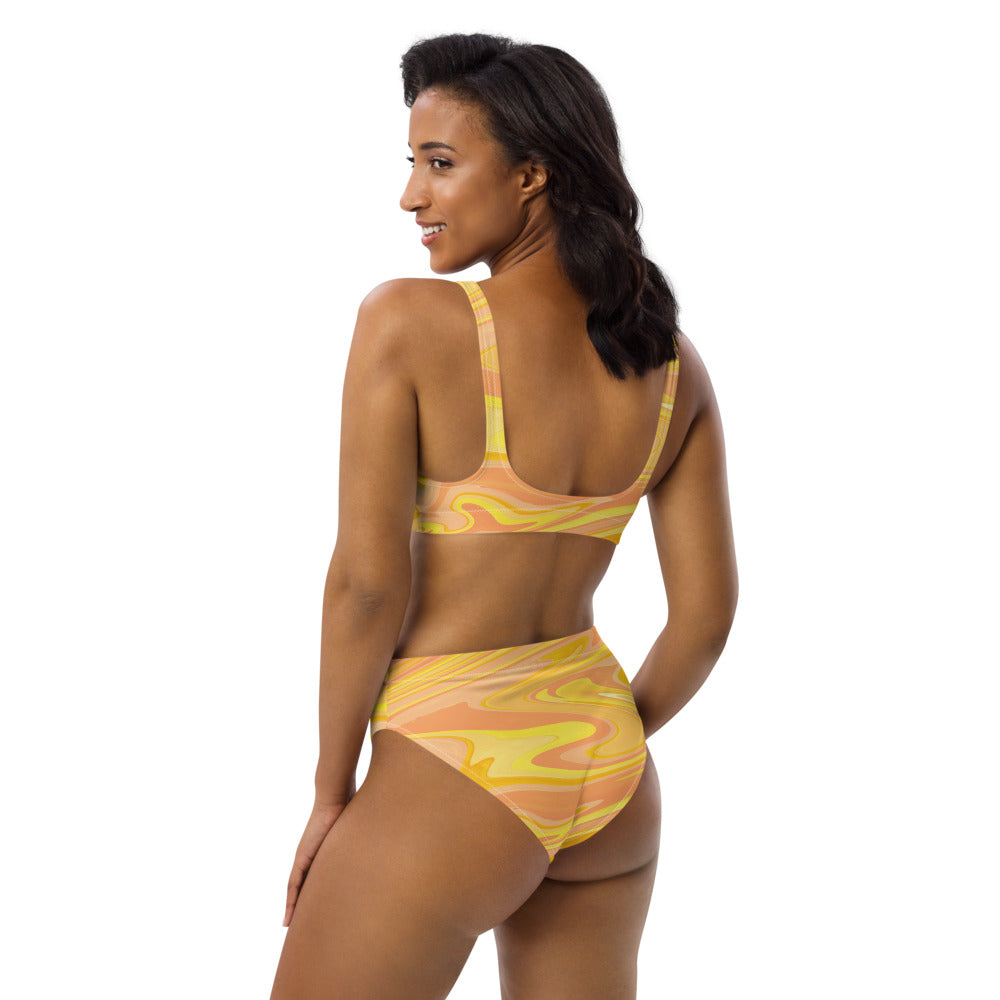 Groovy Stripe Recycled High-waisted Bikini