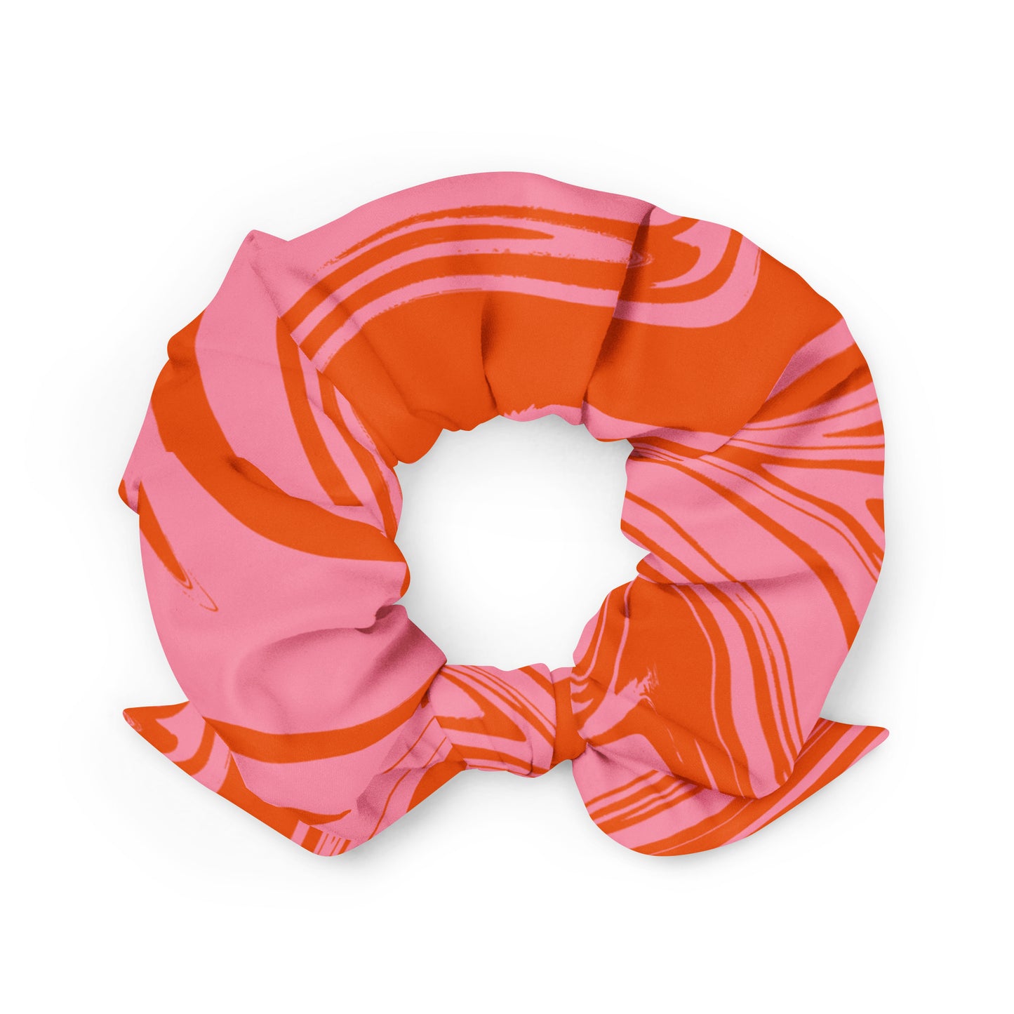 Stripy Scrunchie in Pink