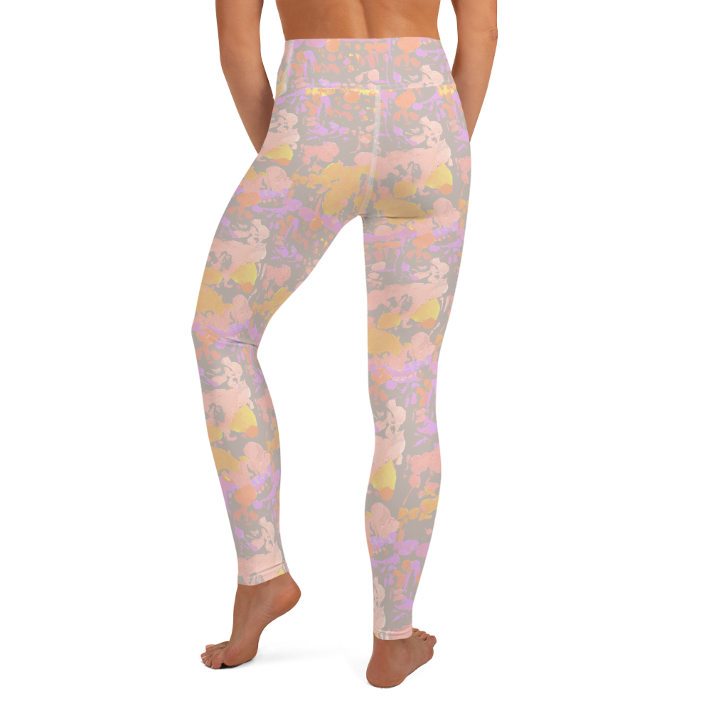 Pastel Painted Abstract Print Yoga high-waisted Leggings