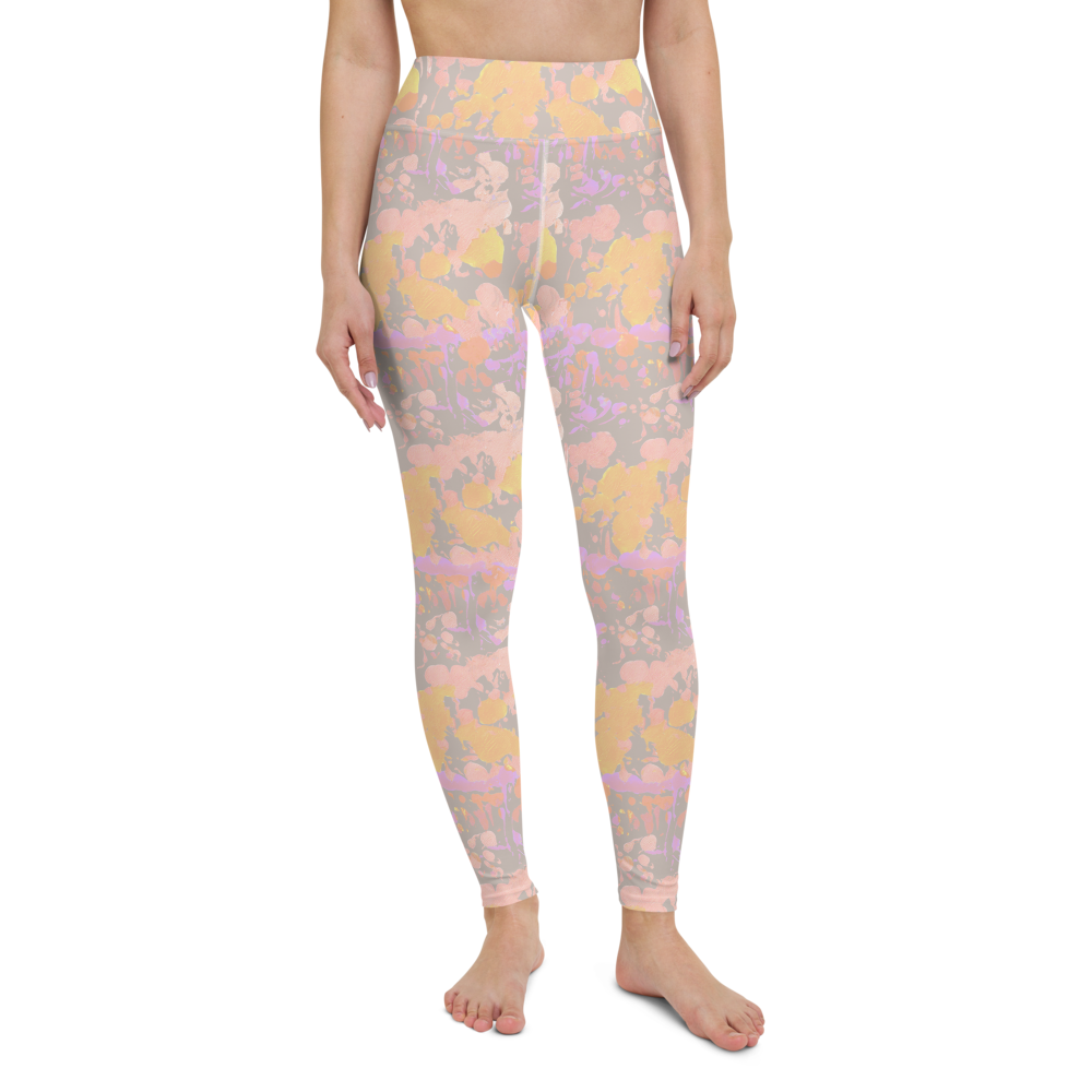 Pastel Painted Abstract Print Yoga high-waisted Leggings