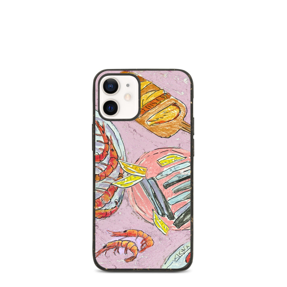 Tapas with Prawns Biodegradable Phone Case