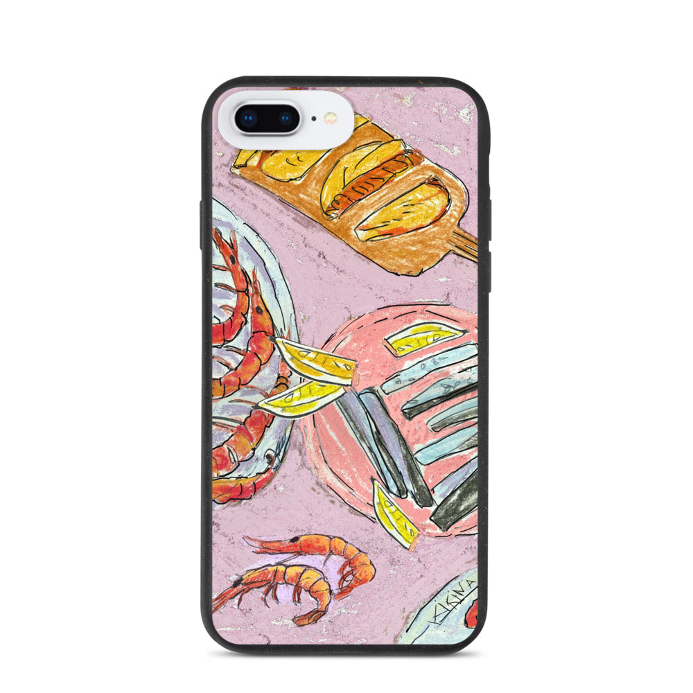 Tapas with Prawns Biodegradable Phone Case