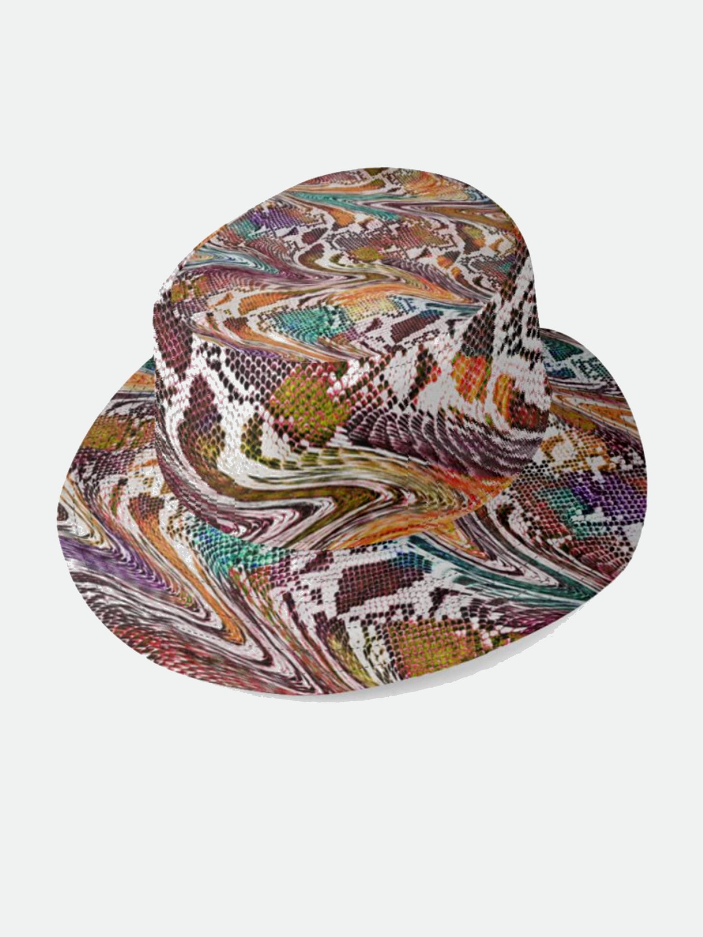 Trippy Snake Print Bucket Hat
