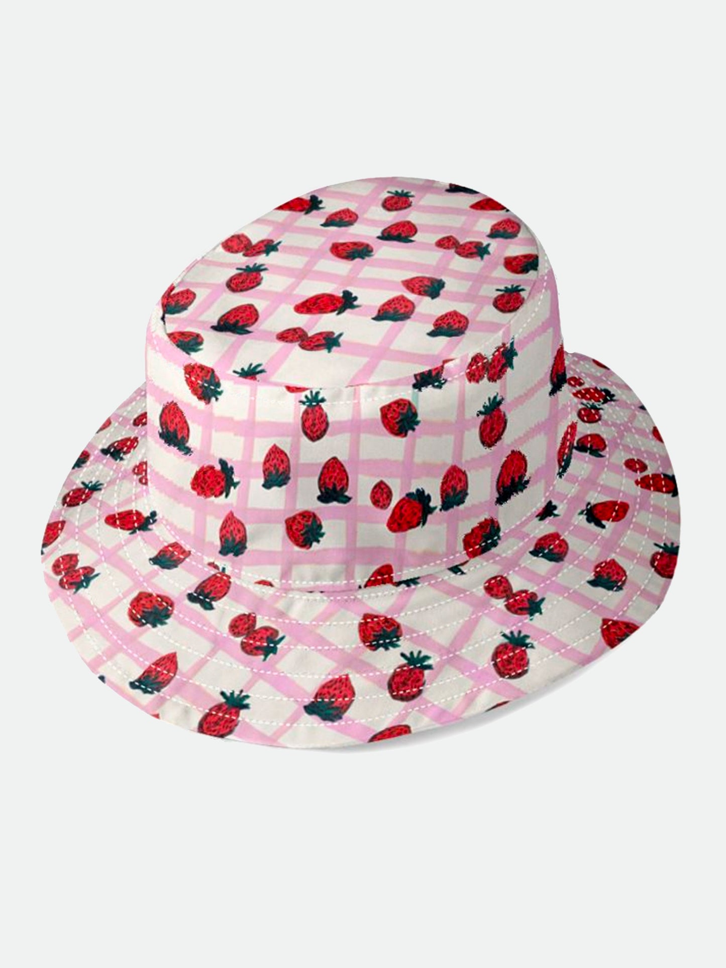 Strawberry Print Unisex Denim Bucket Hat