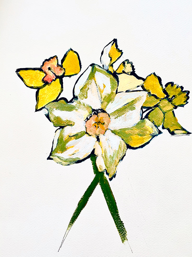 Daffodil. Original painting