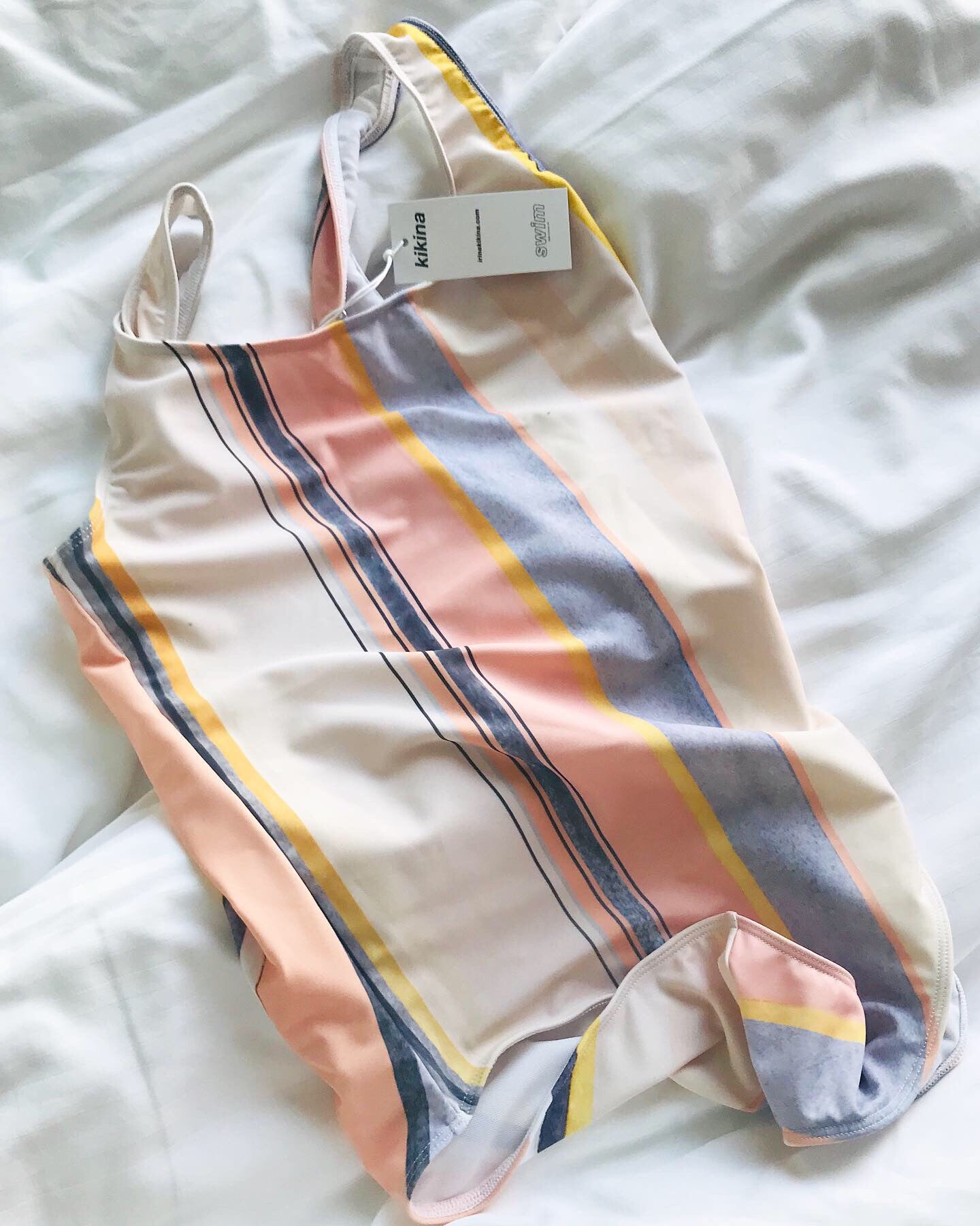 Water Colour Striped Swimsuit