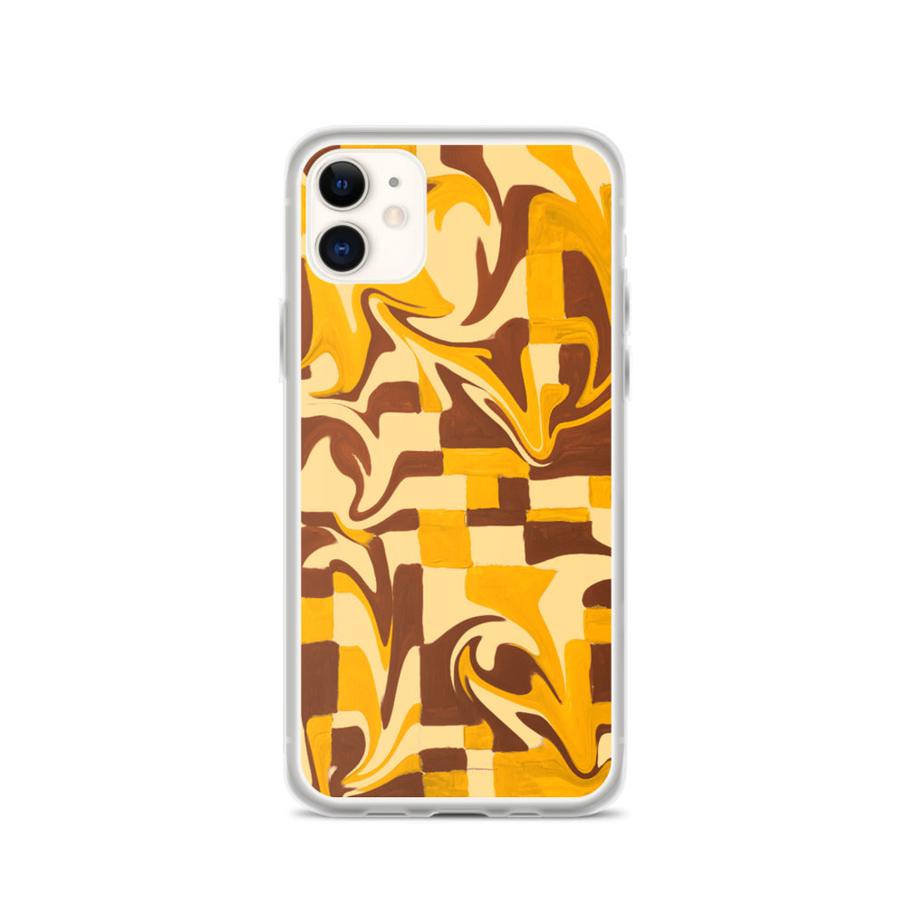 Trippy check iPhone Case