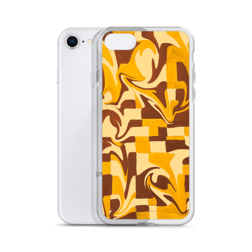 Trippy check iPhone Case