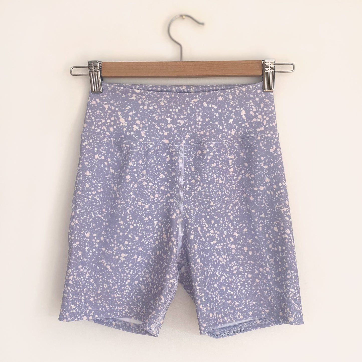 Micro Spot High Waisted Biker Shorts in Lavender