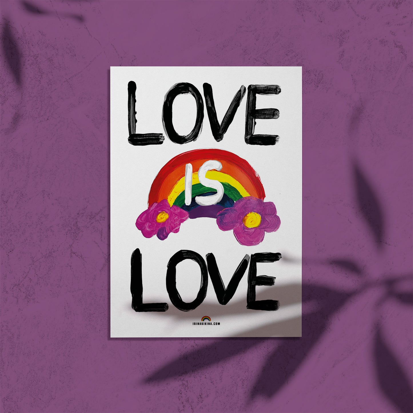Love is Love Painted Artwork A4 Poster.