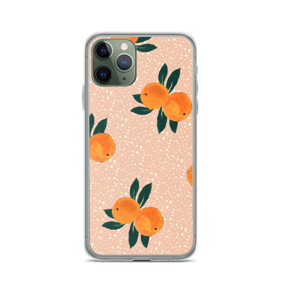 Orange Print iPhone Case