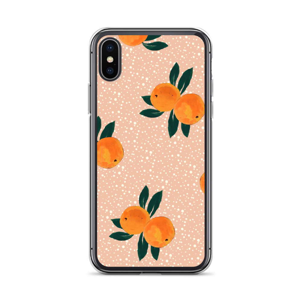 Orange Print iPhone Case