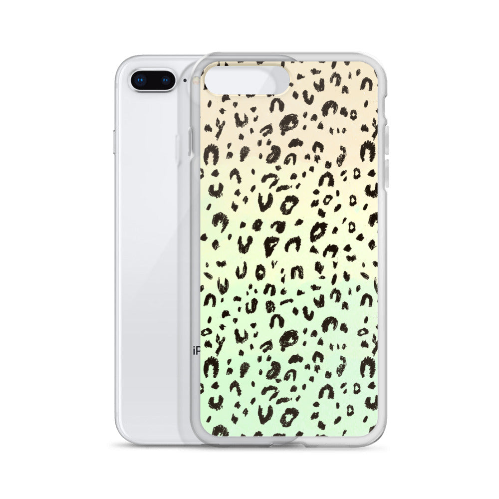 Leopard Print iPhone Case in Lime