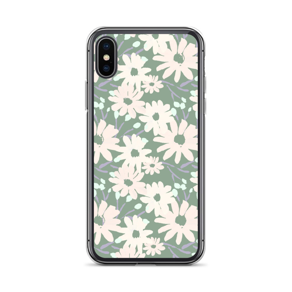 Daisy Pattern  iPhone Case in Sage