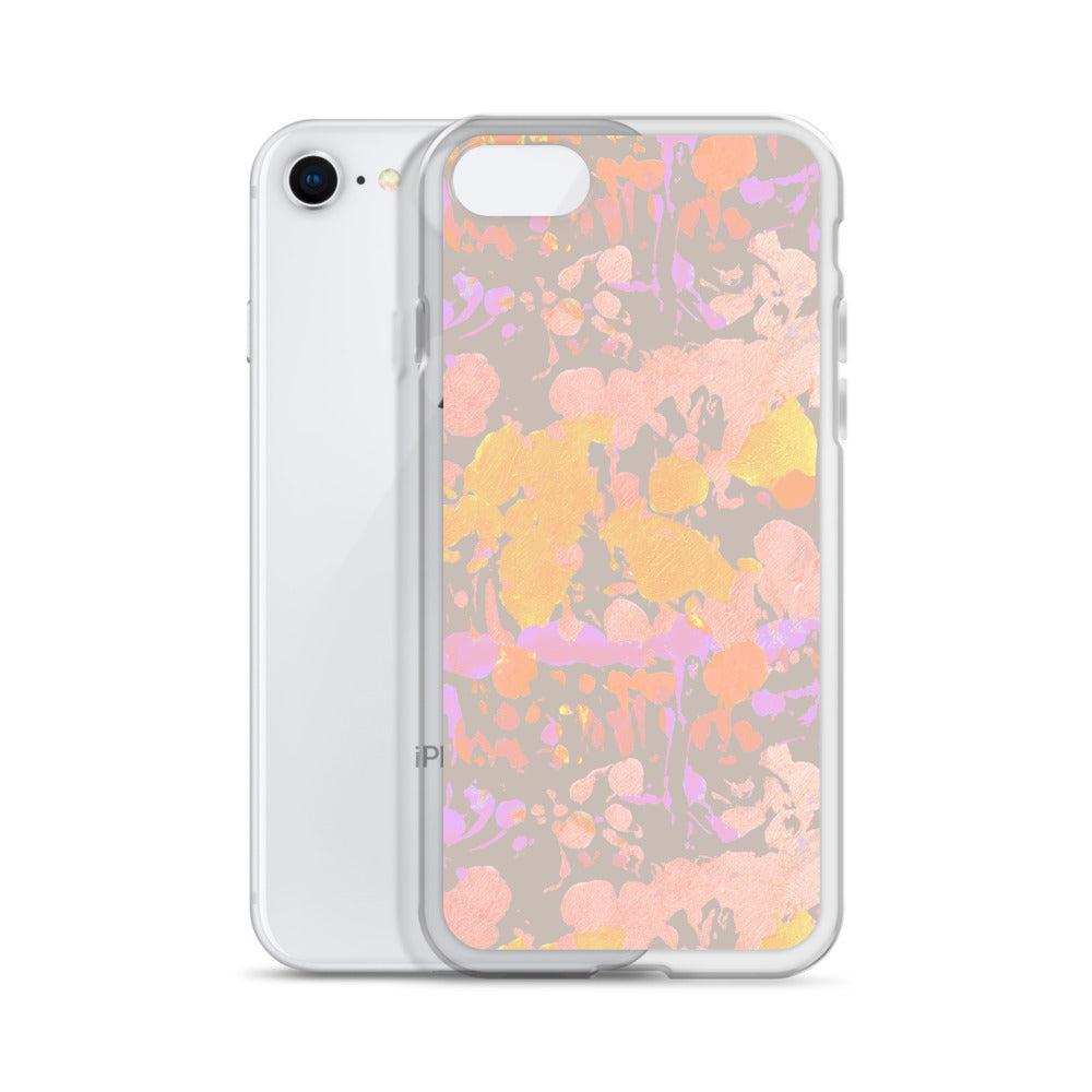 Pastel Painted Abstract Print iPhone case