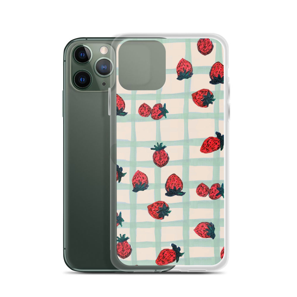 Strawberry Print iPhone Case