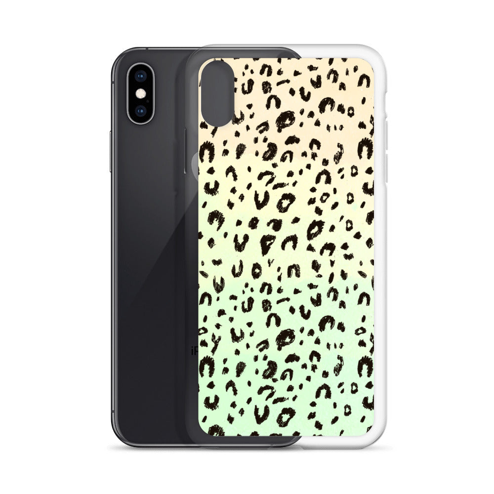 Leopard Print iPhone Case in Lime