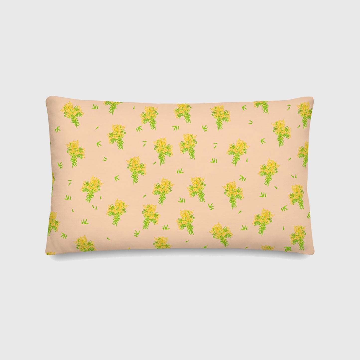 Mimosa Print Reversible Canvas Cushion