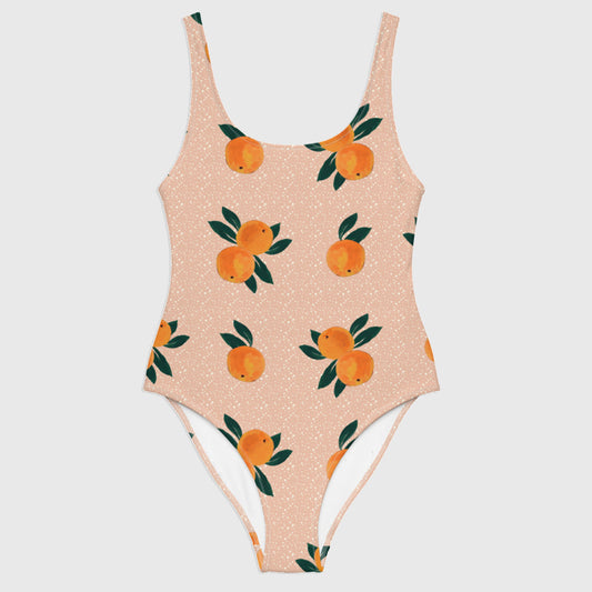Orange Swimsuit in Peachy Pink