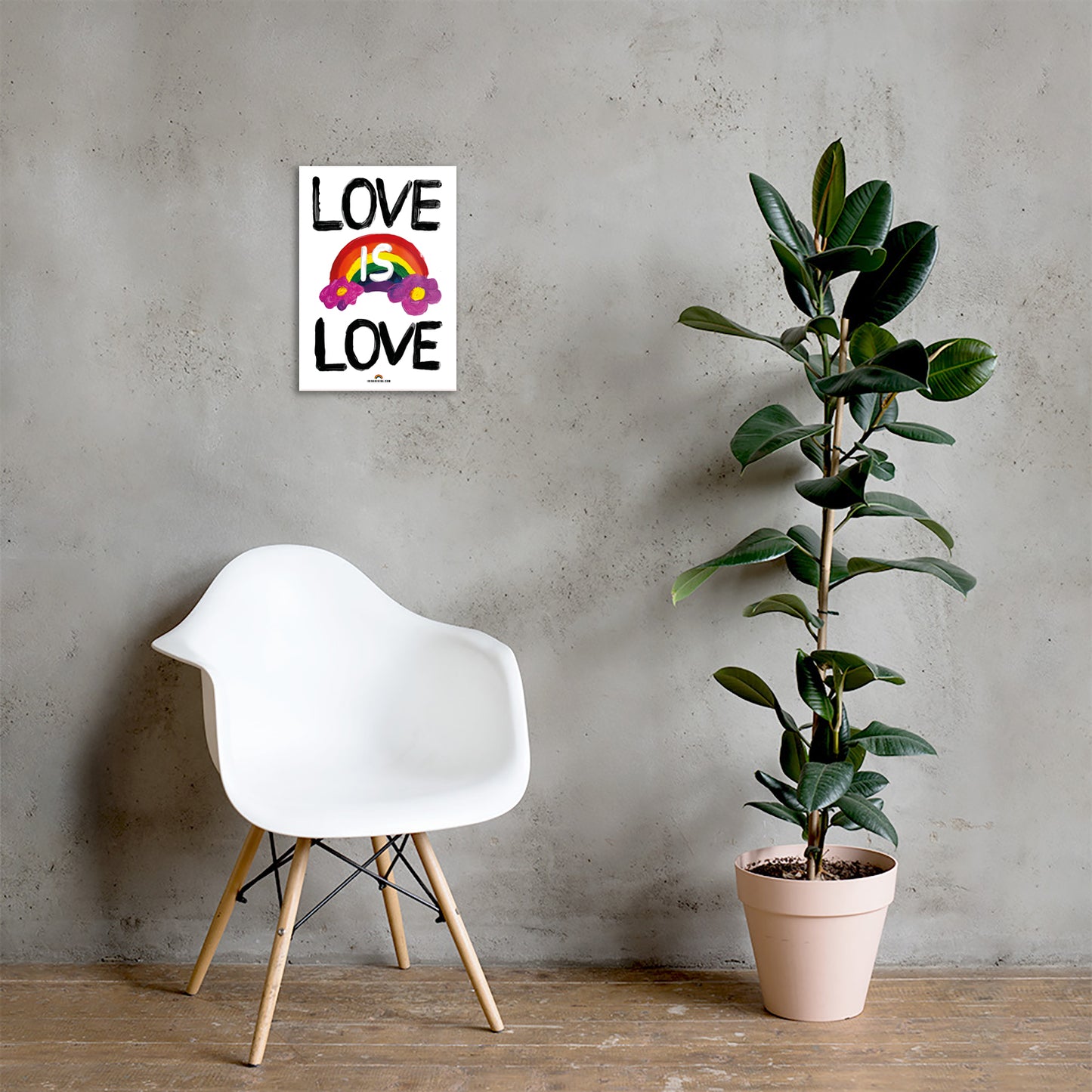 Love is Love Painted Artwork A4 Poster.