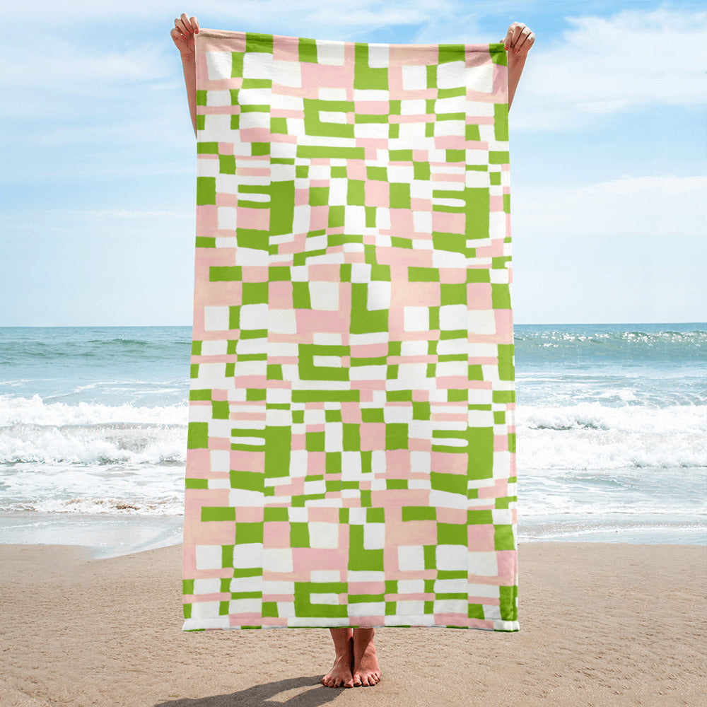 Checkered Bath & Beach Towel
