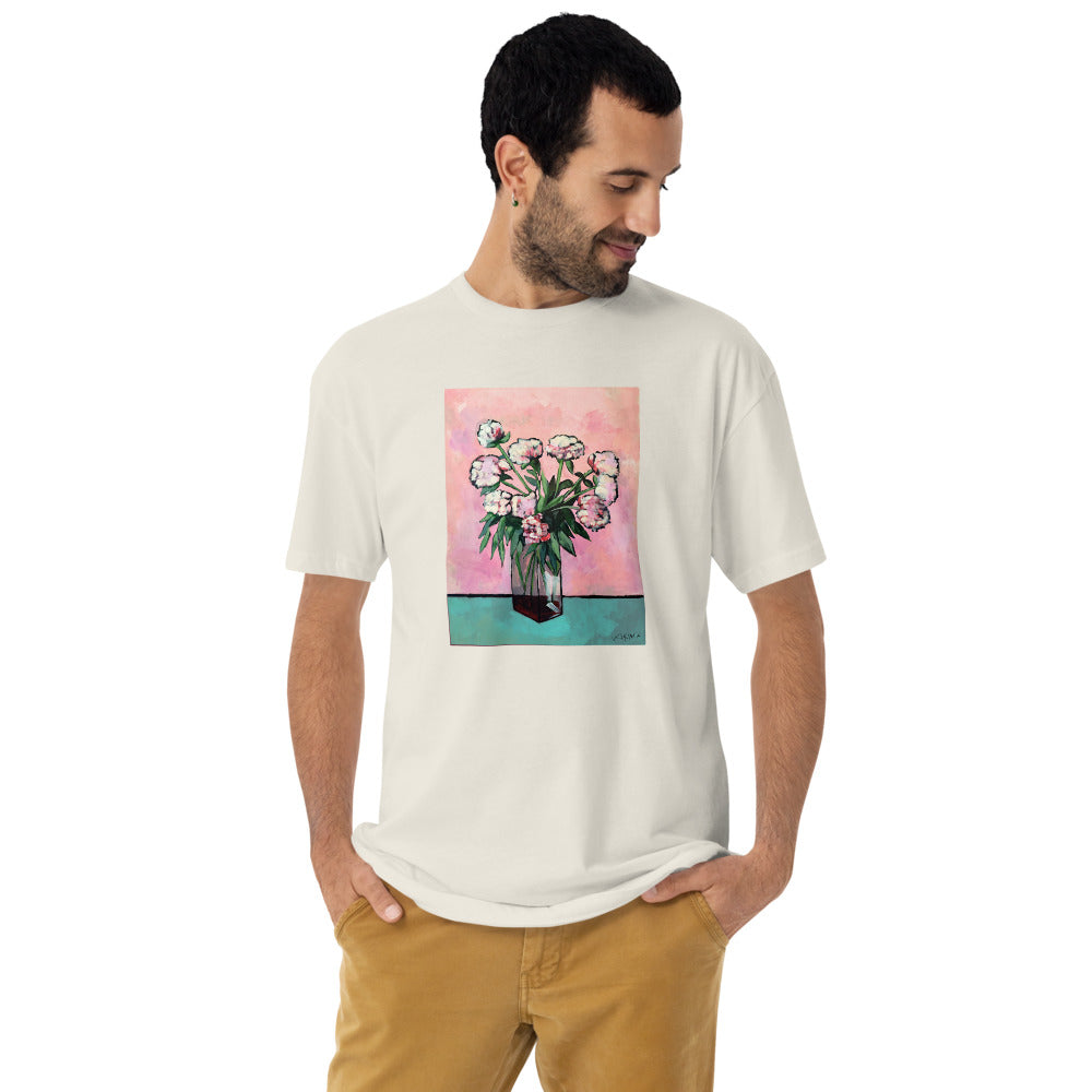 Peonies. Unisex Sustainable T-Shirt