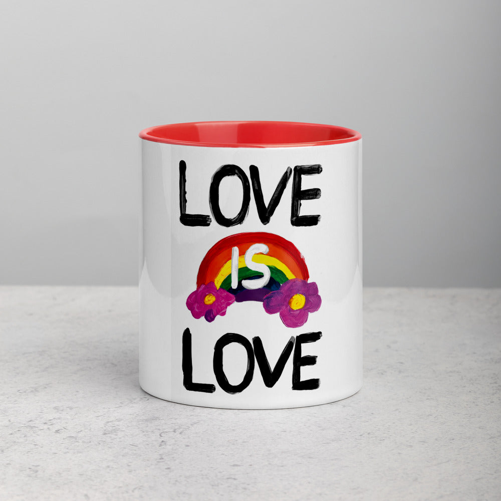 Love is Love Mug with Colour Inside
